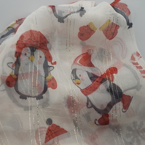 NWT So Cute Penguin Infinity Loop Scarf Winter Holiday - Picture 2 of 4